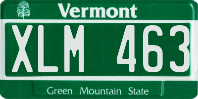 VT license plate XLM463