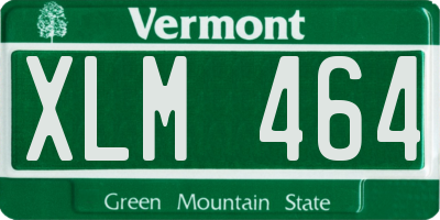 VT license plate XLM464