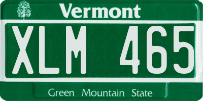VT license plate XLM465