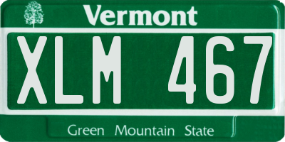 VT license plate XLM467