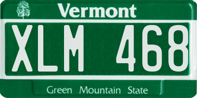 VT license plate XLM468