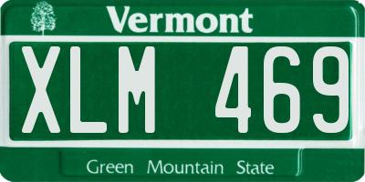 VT license plate XLM469