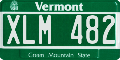 VT license plate XLM482