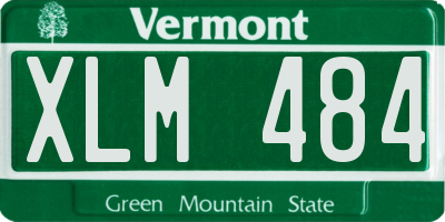 VT license plate XLM484