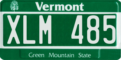 VT license plate XLM485