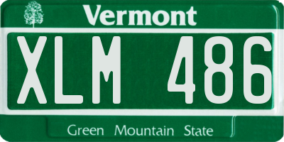 VT license plate XLM486