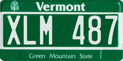 VT license plate XLM487
