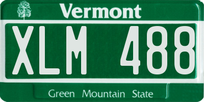 VT license plate XLM488