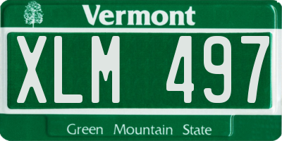VT license plate XLM497