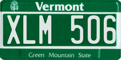 VT license plate XLM506