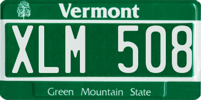 VT license plate XLM508