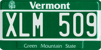 VT license plate XLM509
