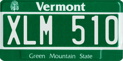 VT license plate XLM510