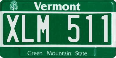 VT license plate XLM511