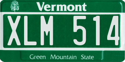 VT license plate XLM514