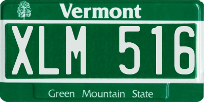 VT license plate XLM516
