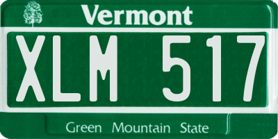 VT license plate XLM517