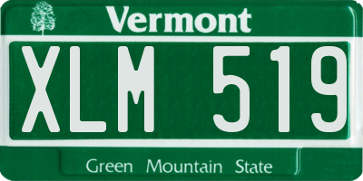 VT license plate XLM519