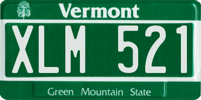VT license plate XLM521