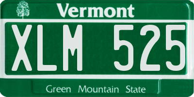 VT license plate XLM525