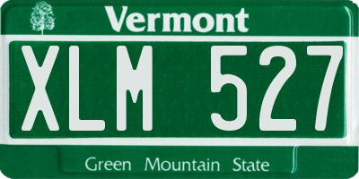 VT license plate XLM527