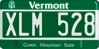 VT license plate XLM528
