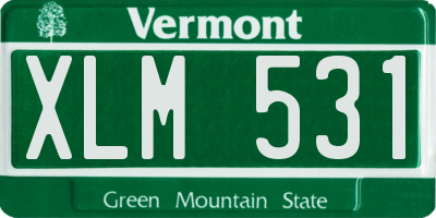 VT license plate XLM531