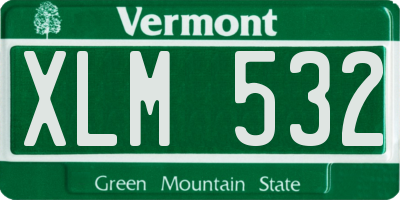 VT license plate XLM532