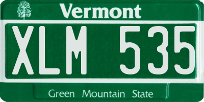 VT license plate XLM535