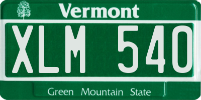 VT license plate XLM540