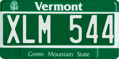 VT license plate XLM544