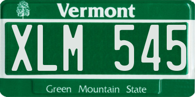 VT license plate XLM545