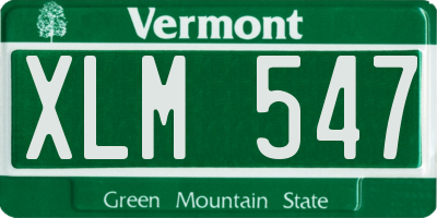 VT license plate XLM547