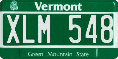 VT license plate XLM548