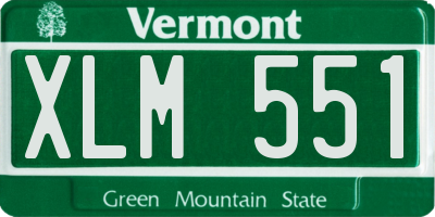 VT license plate XLM551