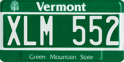 VT license plate XLM552