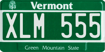 VT license plate XLM555
