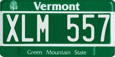 VT license plate XLM557