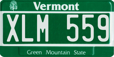 VT license plate XLM559