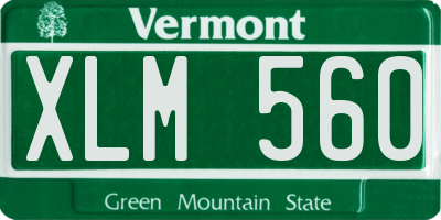 VT license plate XLM560