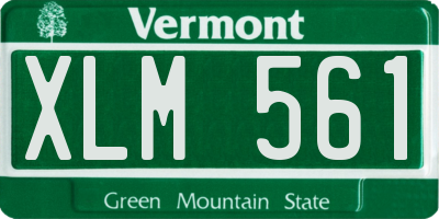 VT license plate XLM561