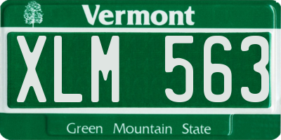 VT license plate XLM563