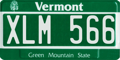 VT license plate XLM566