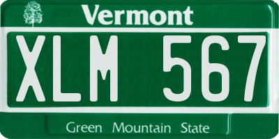 VT license plate XLM567