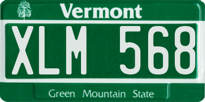 VT license plate XLM568