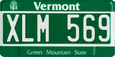 VT license plate XLM569