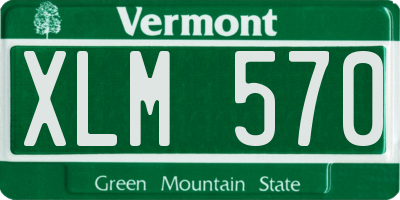 VT license plate XLM570