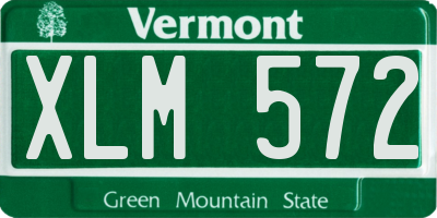 VT license plate XLM572
