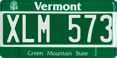 VT license plate XLM573