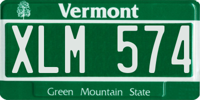 VT license plate XLM574